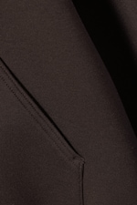 Dark Brown - Oversized Scuba Hoodie - 1