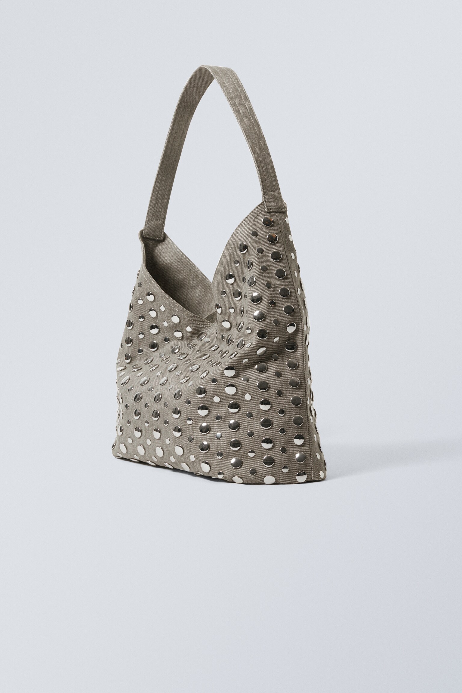 Studded Shoulder Bag - Dusty Mole