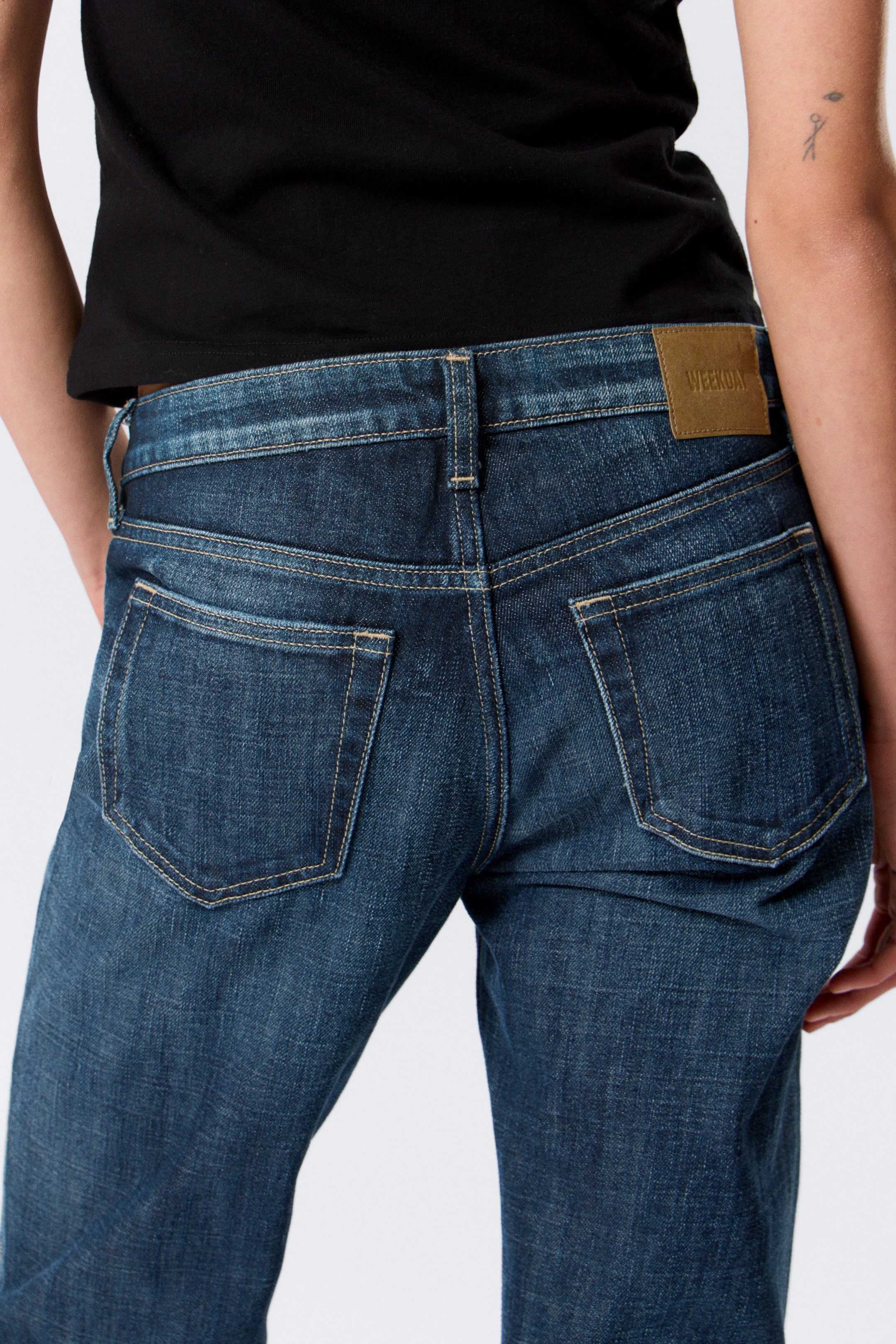 Deep Sea Blue - Dark Blue - Nova Low Rise Slim Bootcut Leg Jeans - 4