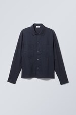 Dark Blue - Milan Relaxed Workwear Shirt - 0