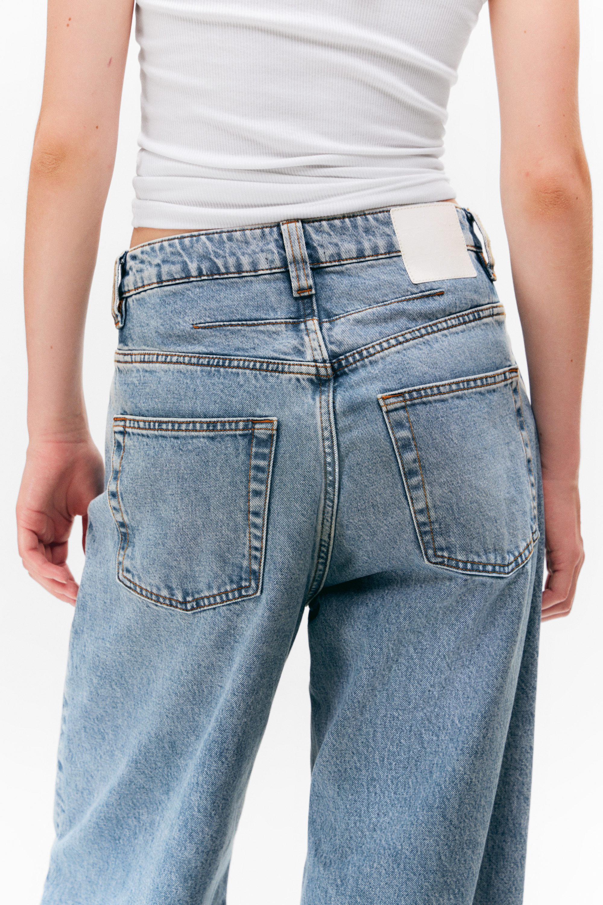 fiera high waisted cocoon leg jeans - Fresh Blue - Light