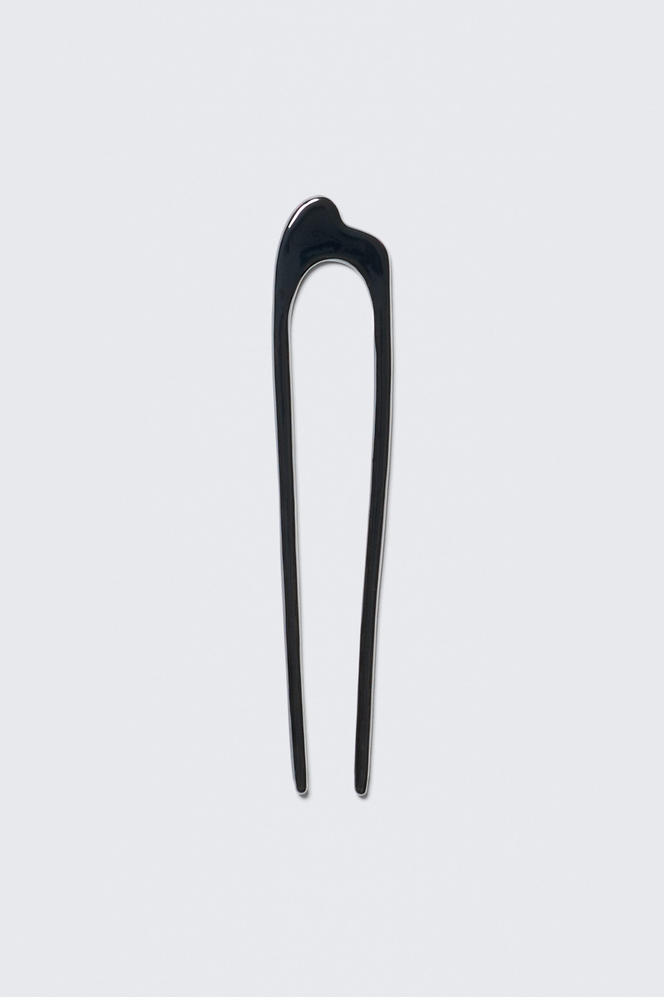 Charcoal - Sculptural Metal Hair Pin - 1
