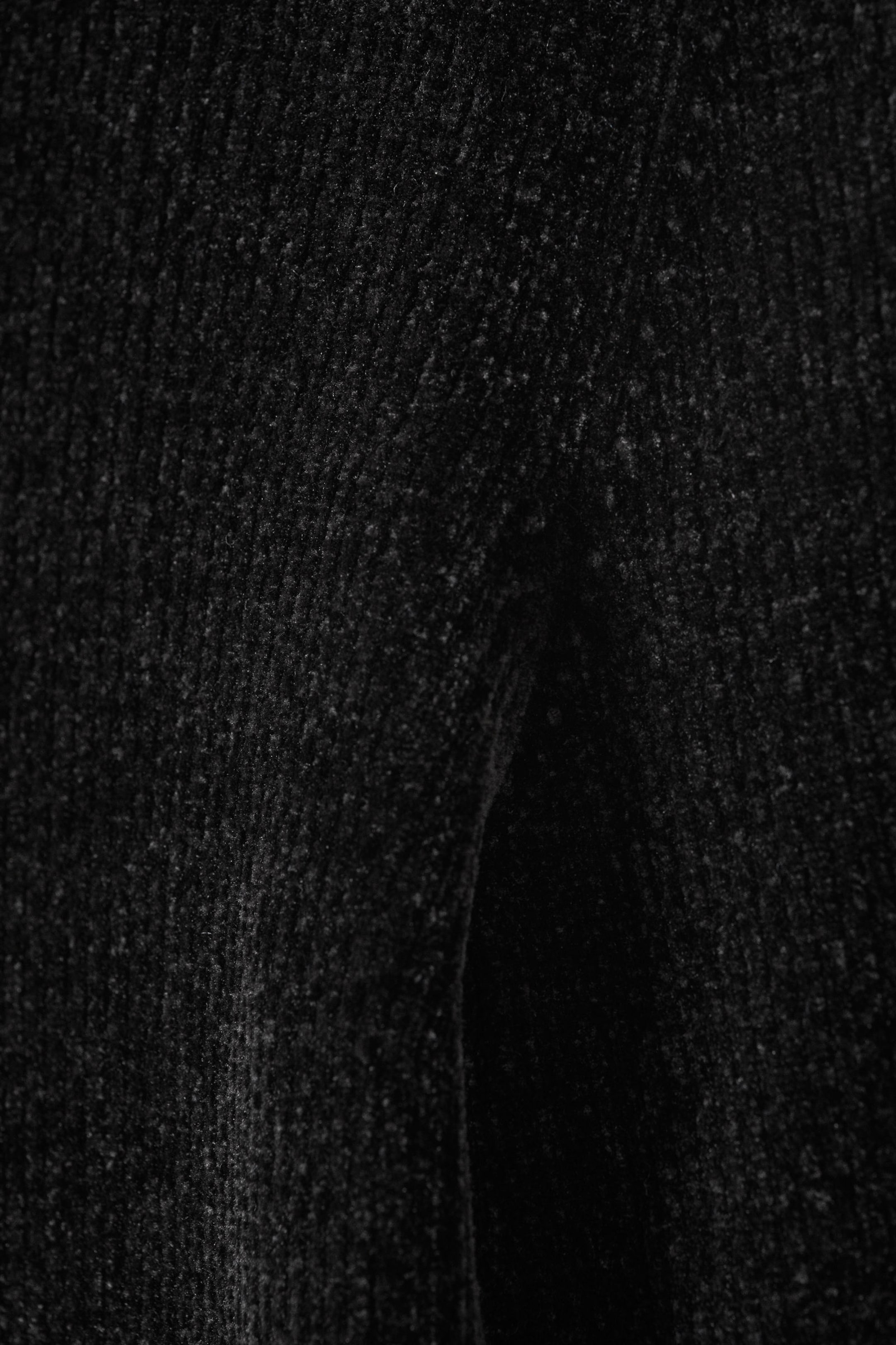 Black - Rib-Knit Chenille Turtleneck Sweater - 2