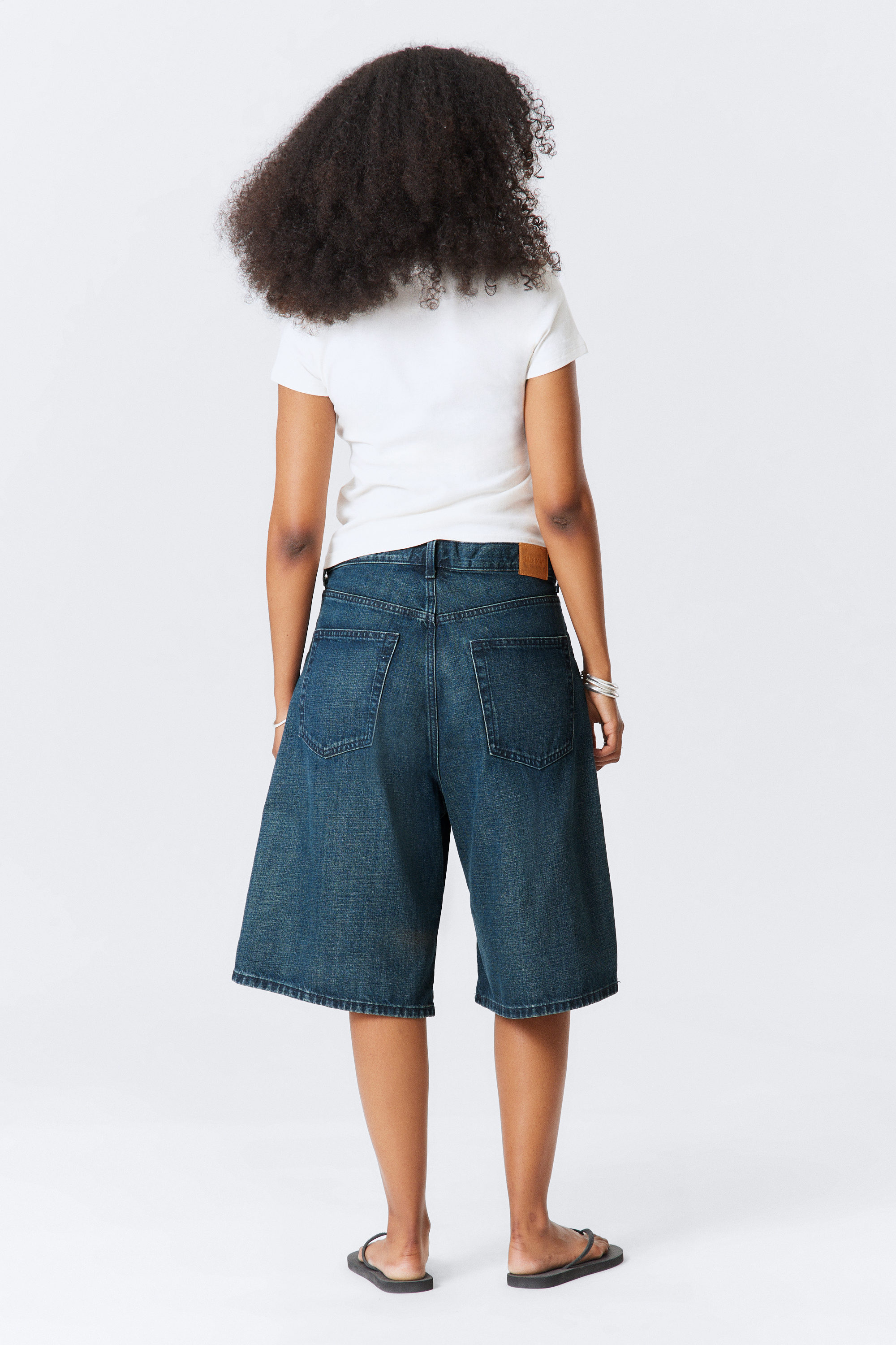 Sapphire Blue - Astro Denim Loose Baggy Shorts - 7