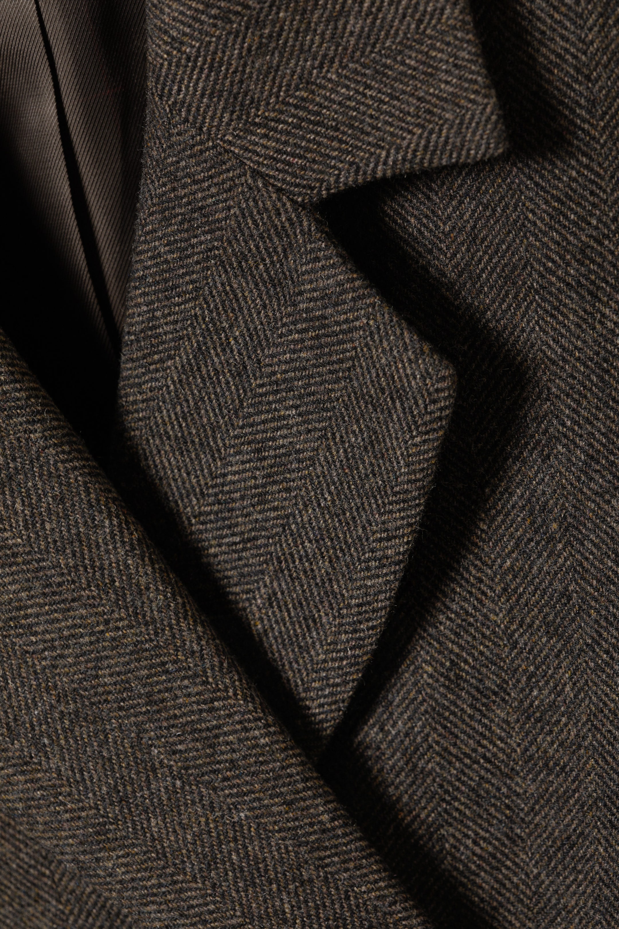 Brown/Grey - Wool-Blend Herringbone Blazer - 1
