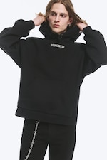 Noir délavé - Sweat à capuche oversize imprimé Yungblud - 3
