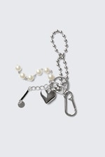 Metal/Pearls - Multi-Charm Keyring - 2