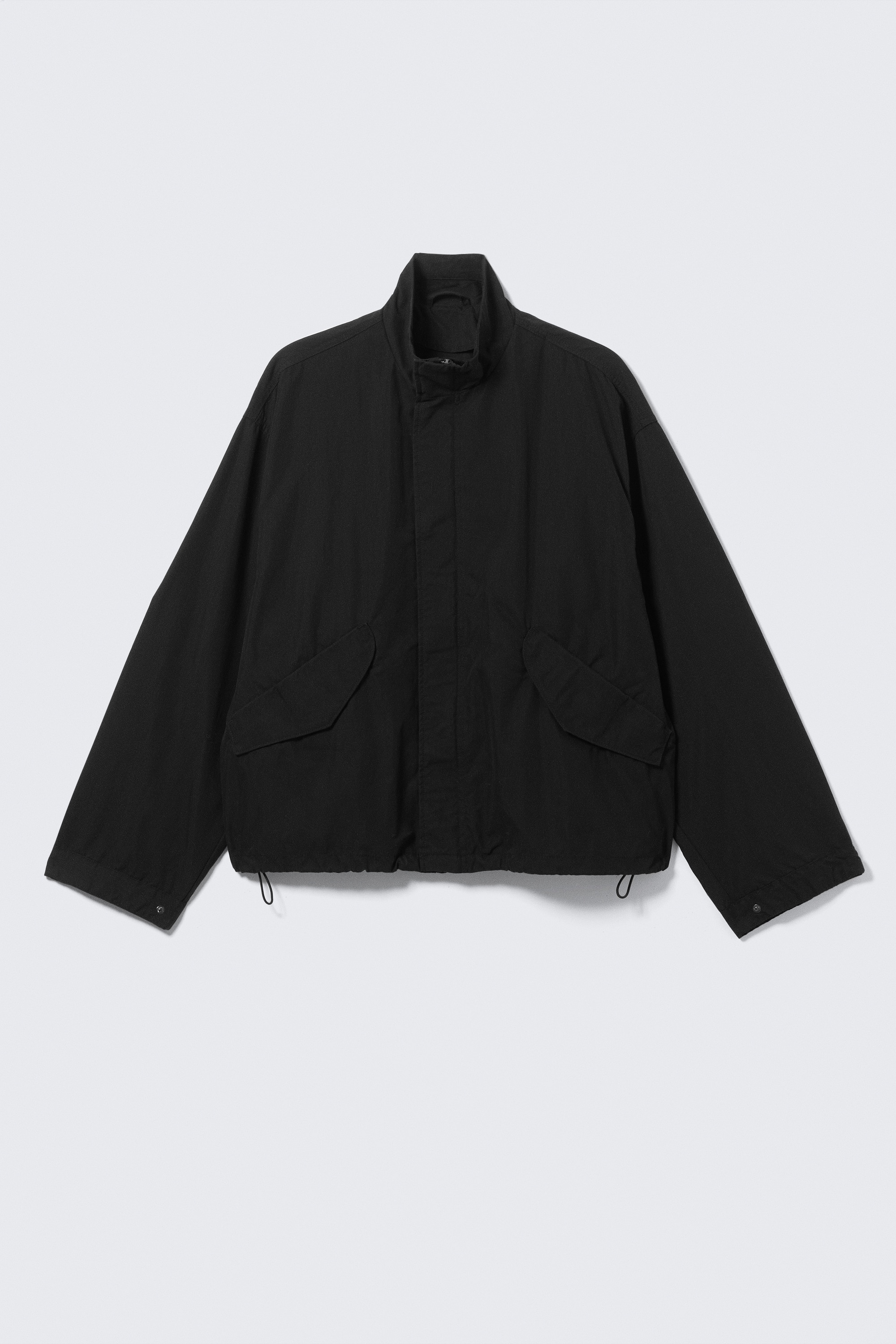 Relaxed Sporty Utility Jacket - Black