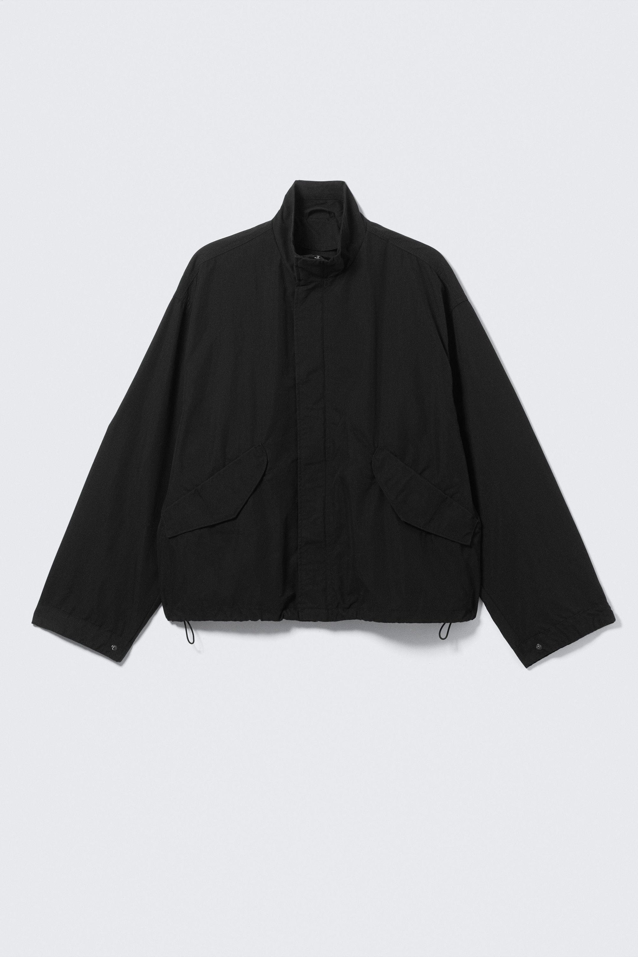 Black - Relaxed Sporty Utility Jacket - 5