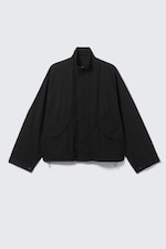 Black - Relaxed Sporty Utility Jacket - 5