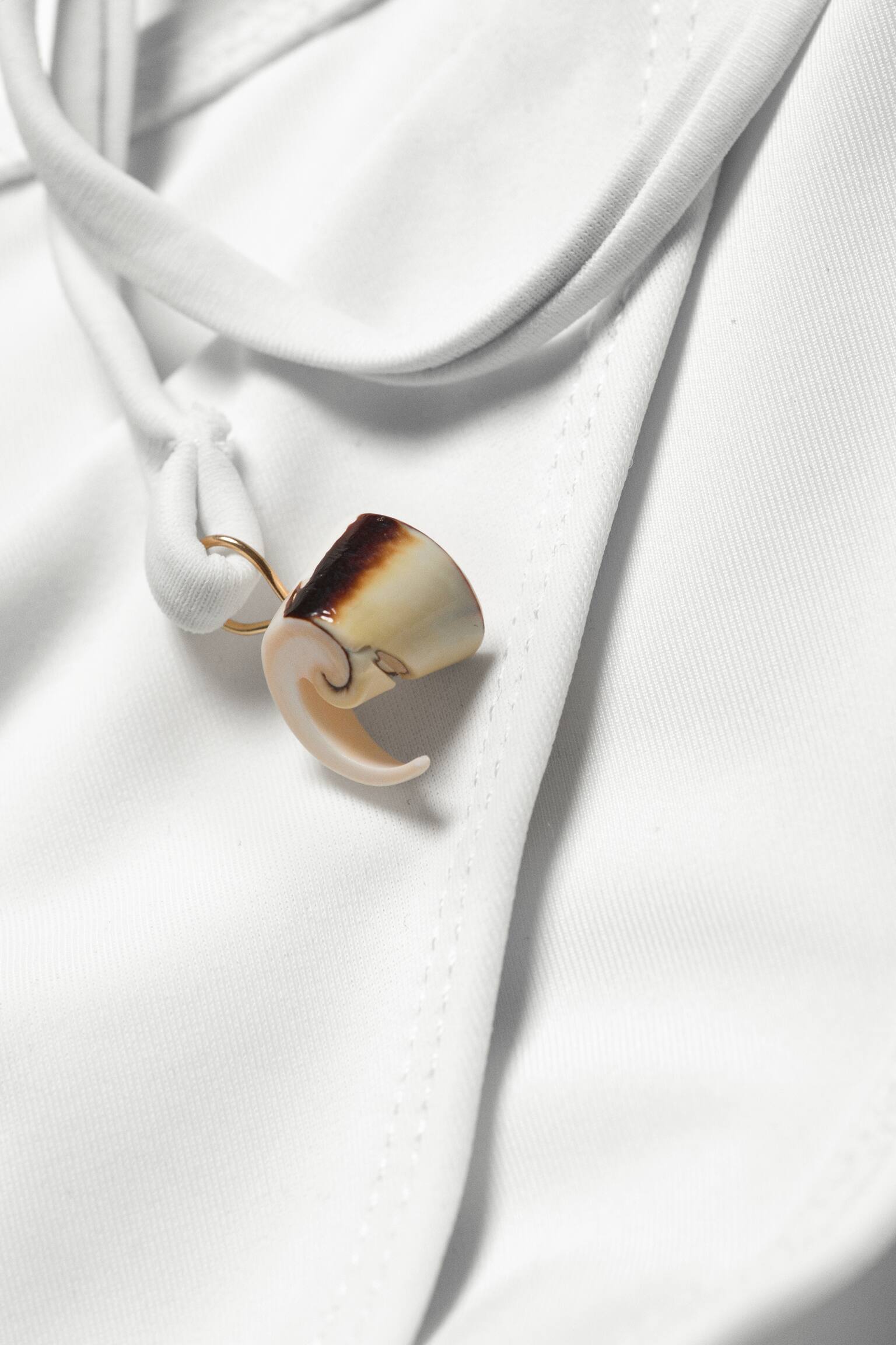 Slip bikini tanga con lacci - Bianco - 5