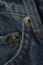 Lake Blue - Dark Blue - Ample Low Rise Loose Wide Leg Jeans - 1