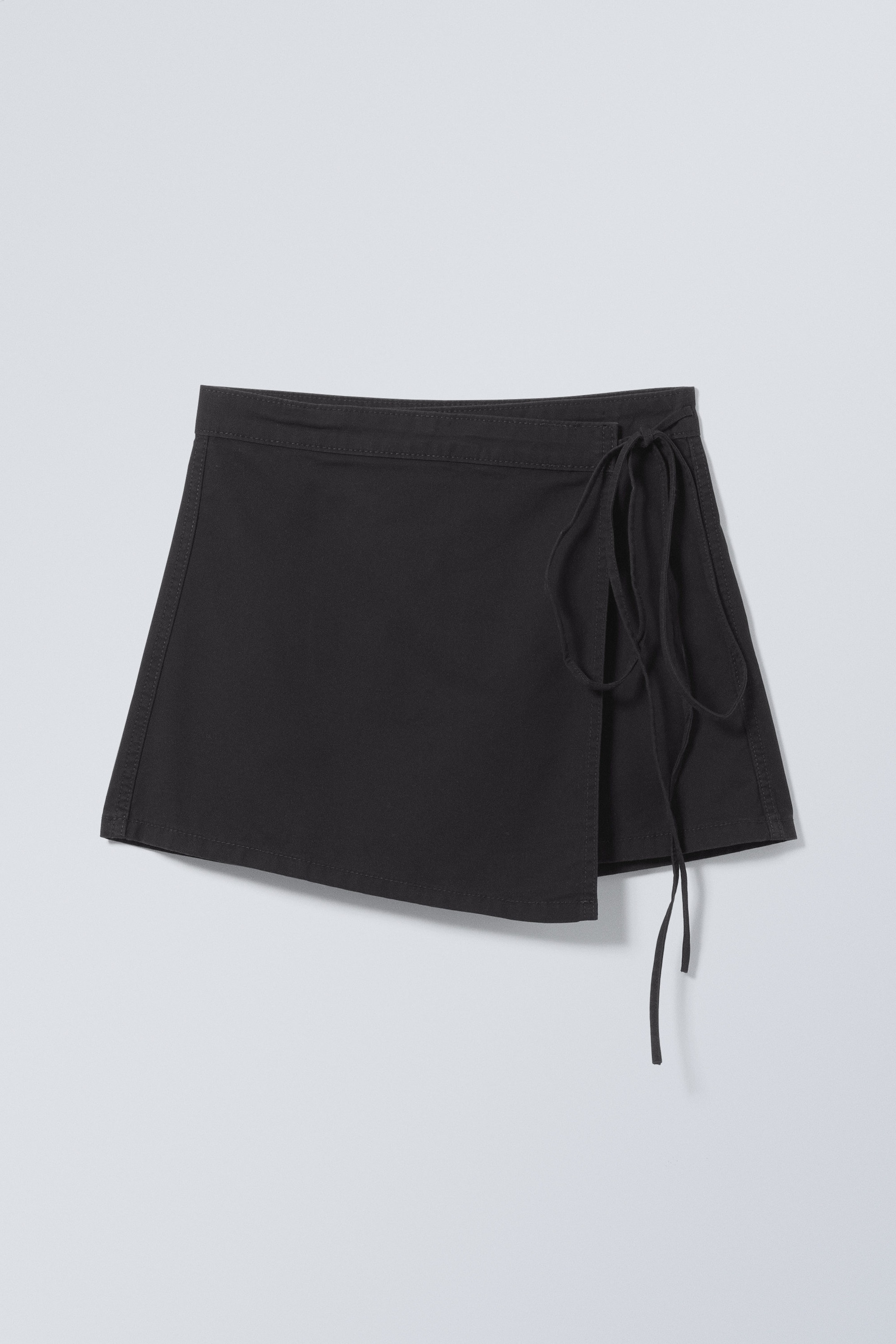 Black - Wrap Mini Skirt - 0