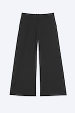 Striped Black - Low Flared Suit Trousers - 8