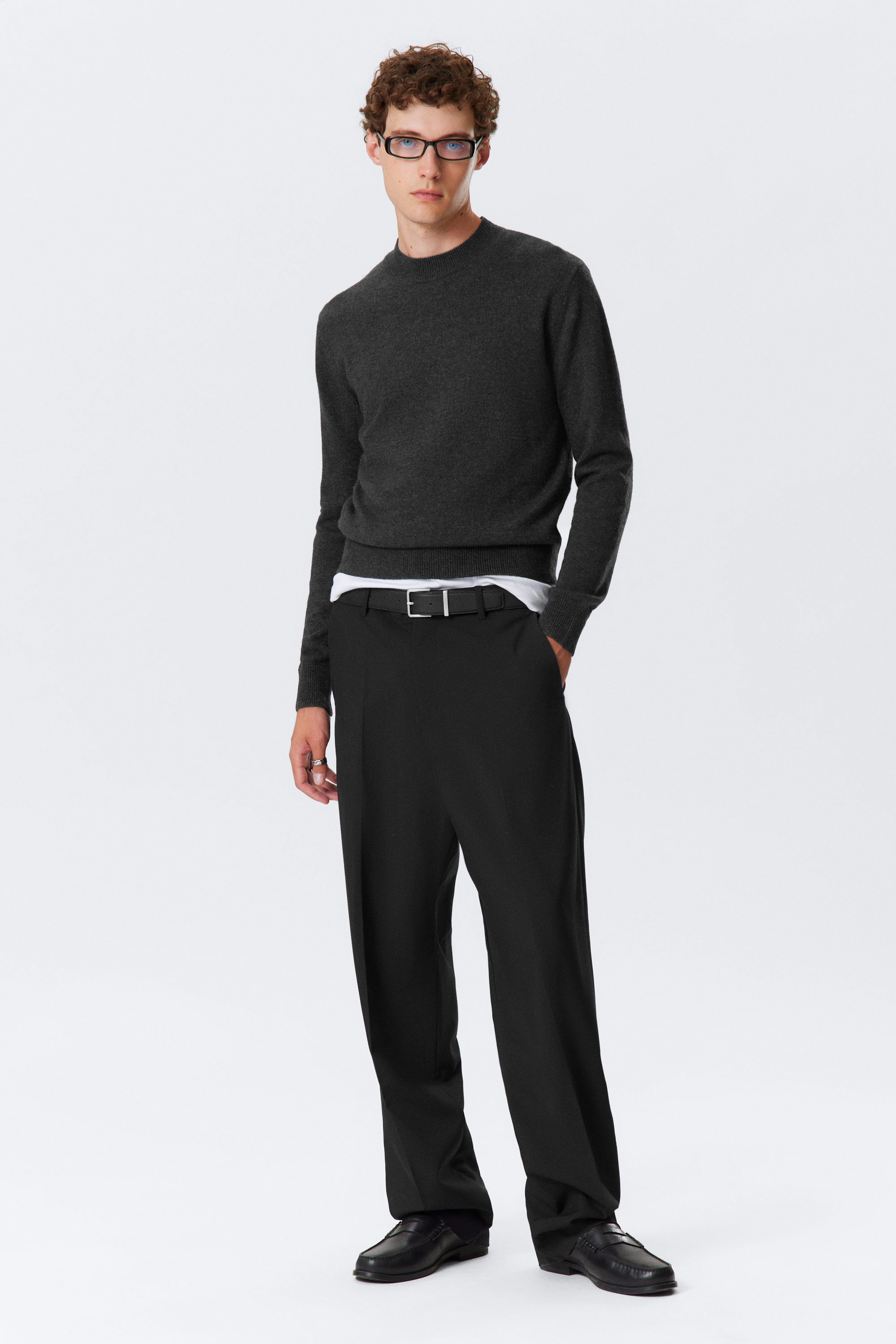 Schwarz - Oversized Anzughose - 1