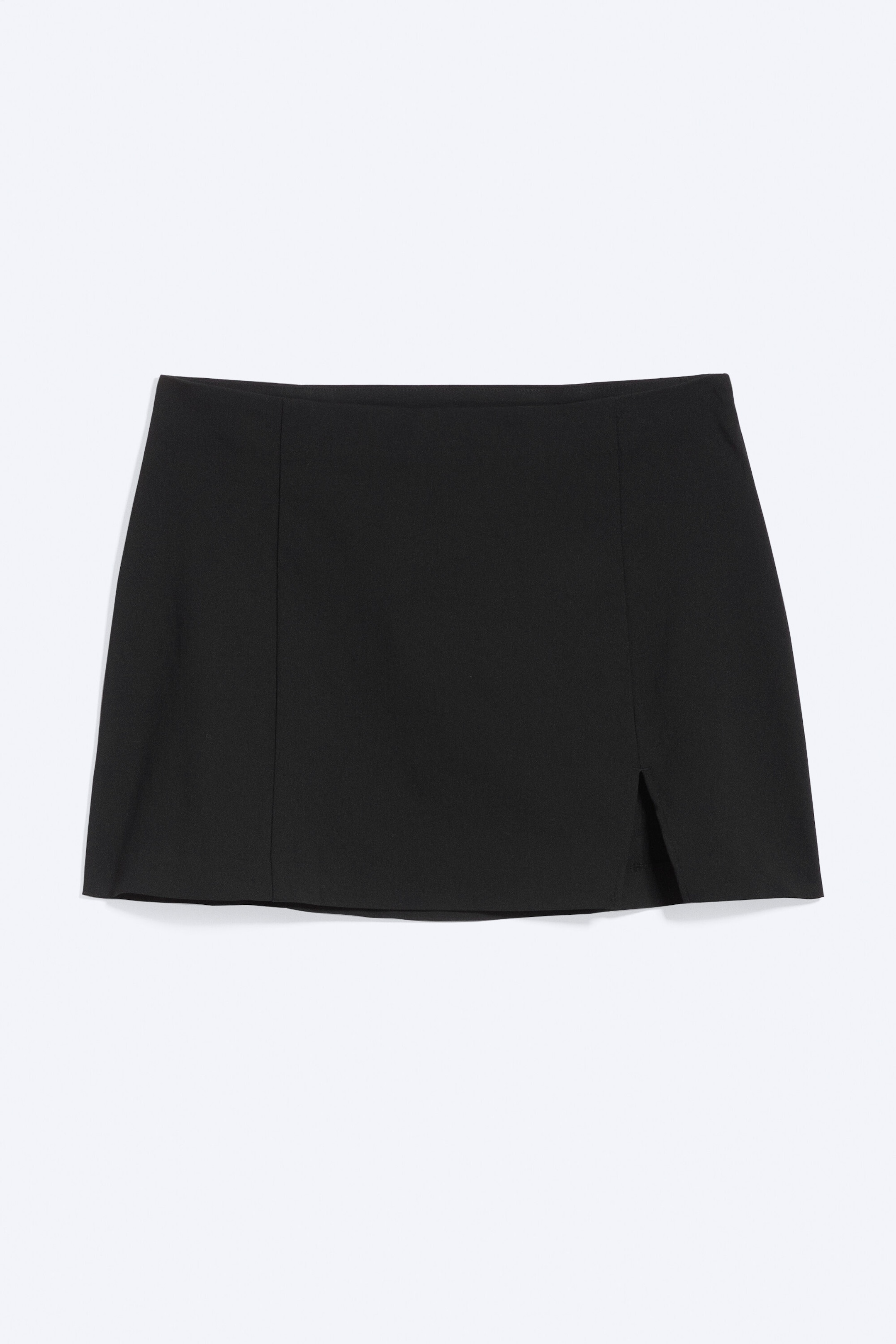 Black - Low‑Rise Bengalin Mini Skirt - 4