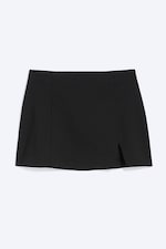 Black - Low‑Rise Bengalin Mini Skirt - 4