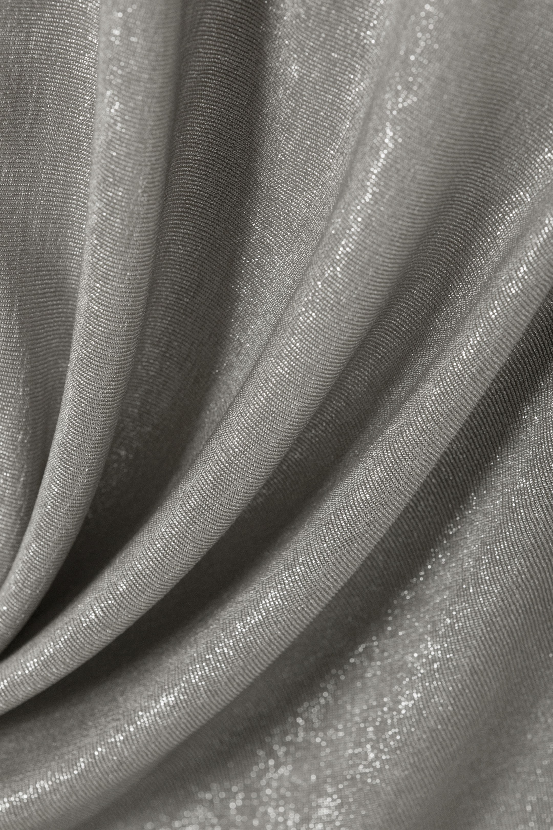 Dusty Grey - Waterfall Drape Halterneck Top - 2