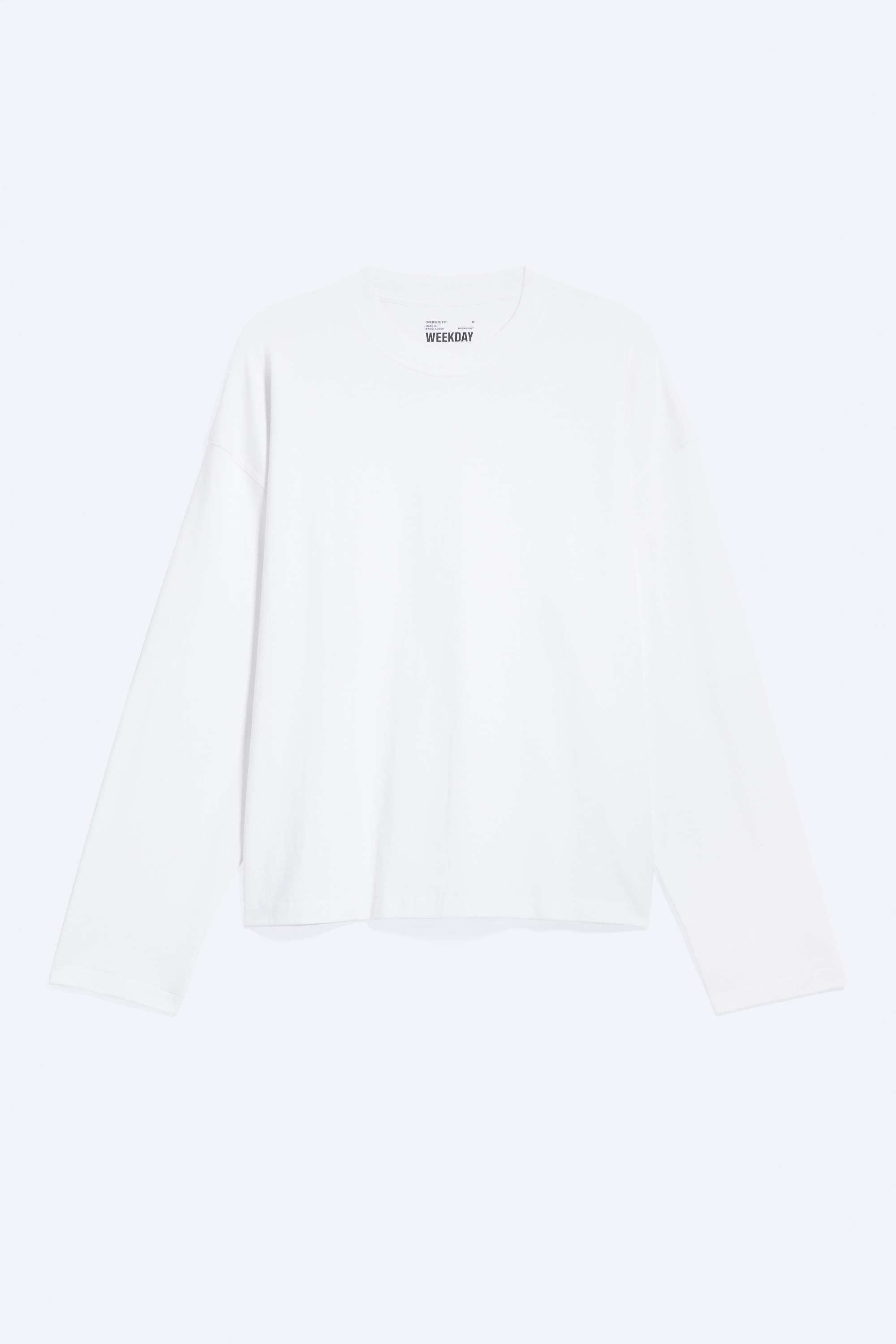Oversized long-sleeved boxy - White/Dark Blue/Black