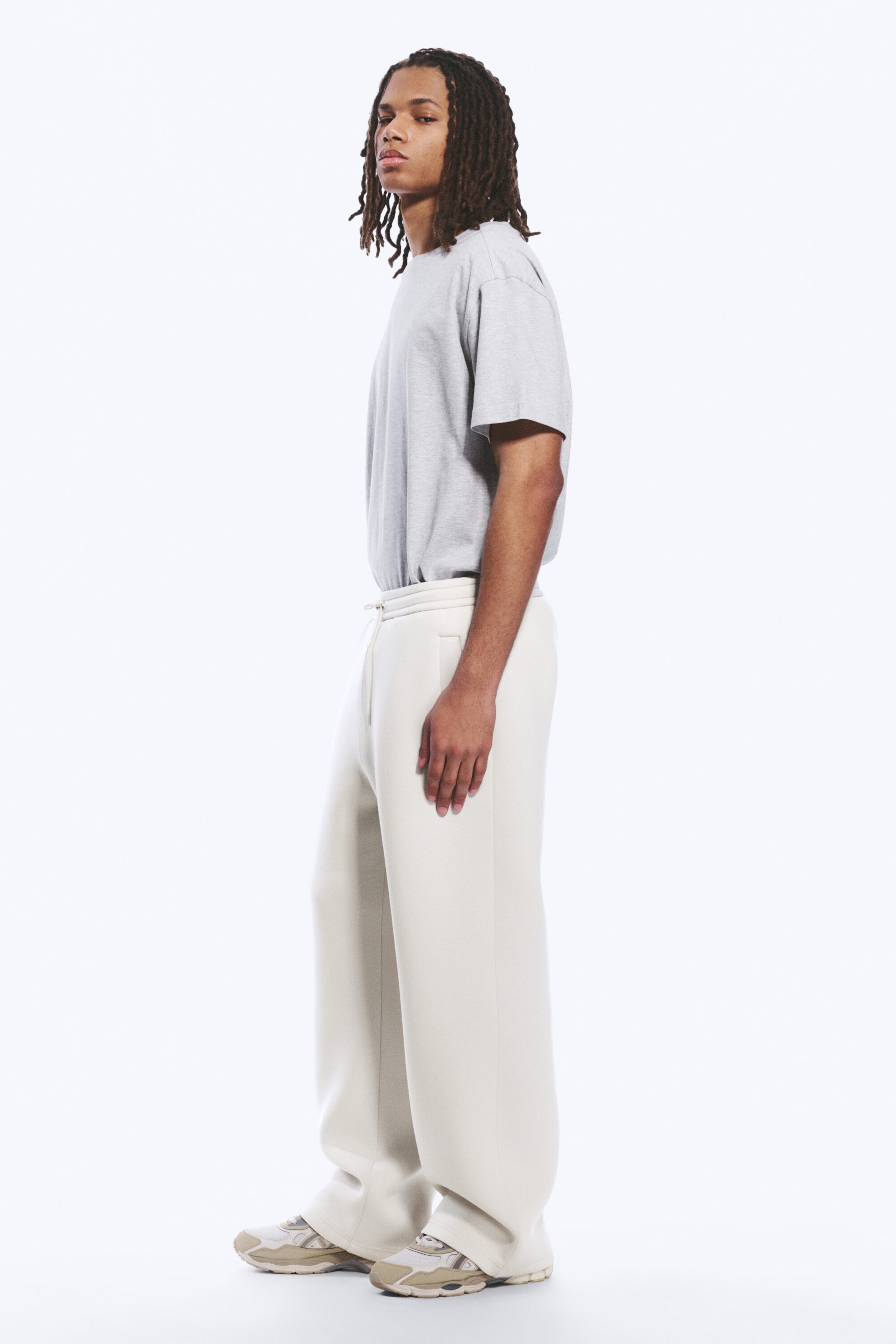 Helles Maulwurfsgrau - Locker geschnittene Scuba-Sweatpants - 2