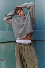 Light Grey Melange - Relaxed Wool-Blend Crew-Neck Sweater - 2