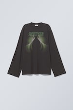 Alternate Realitites - Oversized Printed Long Sleeve T-shirt - 0