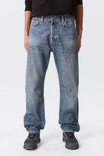 Iron Blue - Space Mid Rise Relaxed Straight Leg Jeans - 1