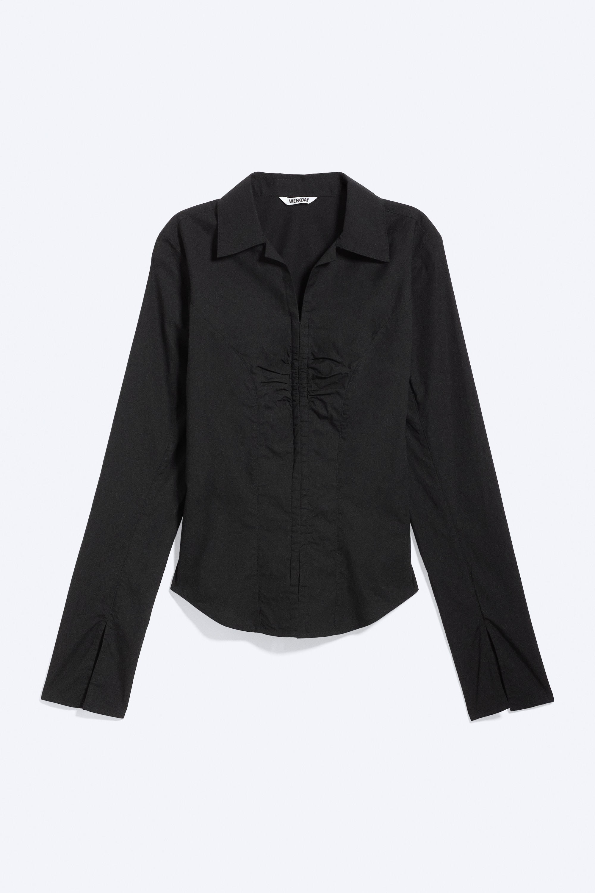 Top a maniche lunghe con ganci e occhielli - Nero/Bianco/Bianco polvere chiaro