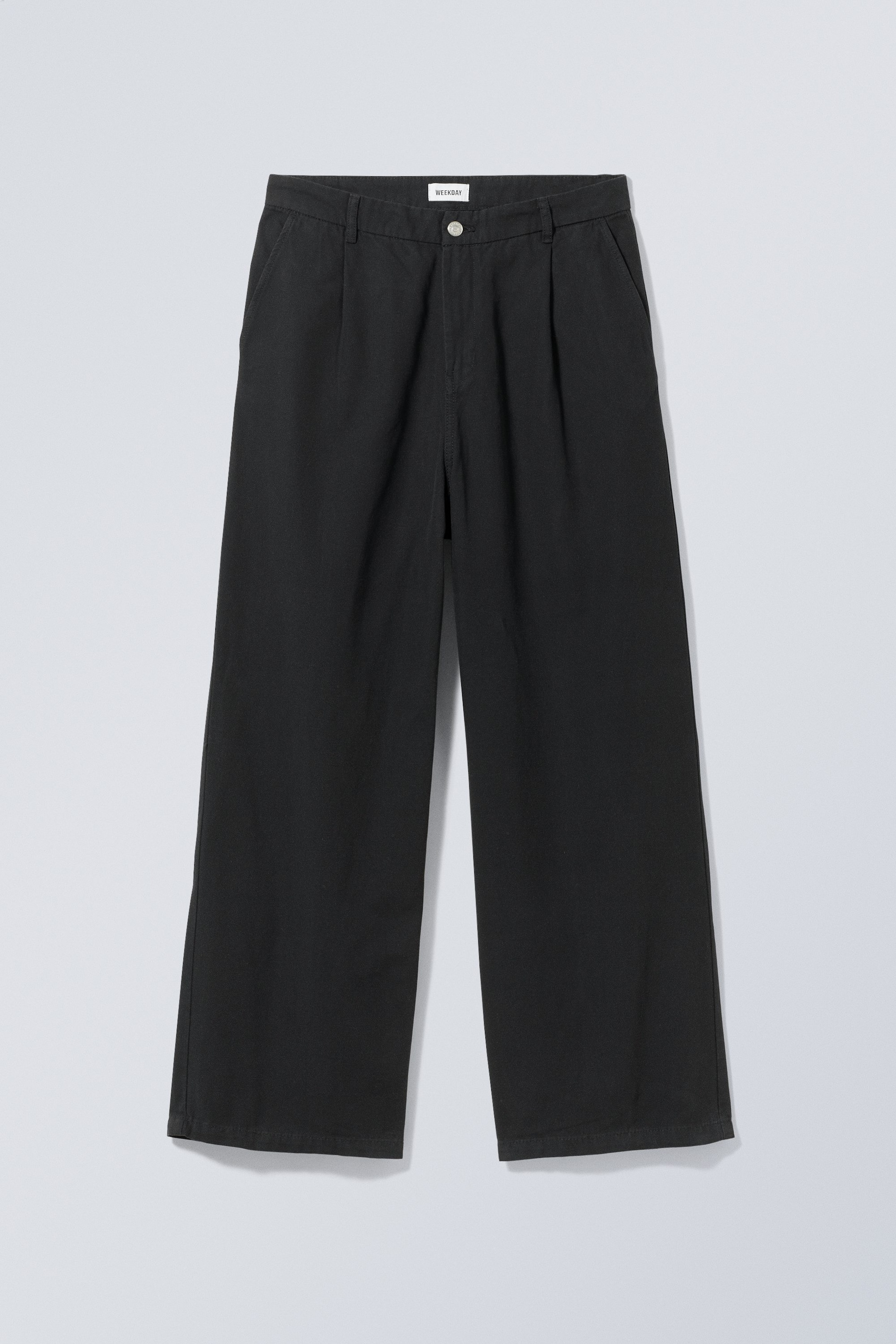 Schwarz - Hose Nikolas mit weitem Bein - 0
