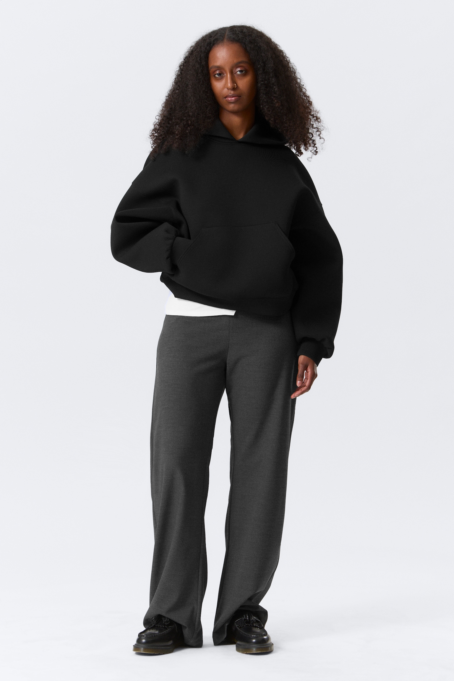 Bluza oversize z kapturem Scuba - Czarny/Ciemna zieleń khaki/Czarny/Jasnoszary/Dark Grey Melange/Grey Melange - 5