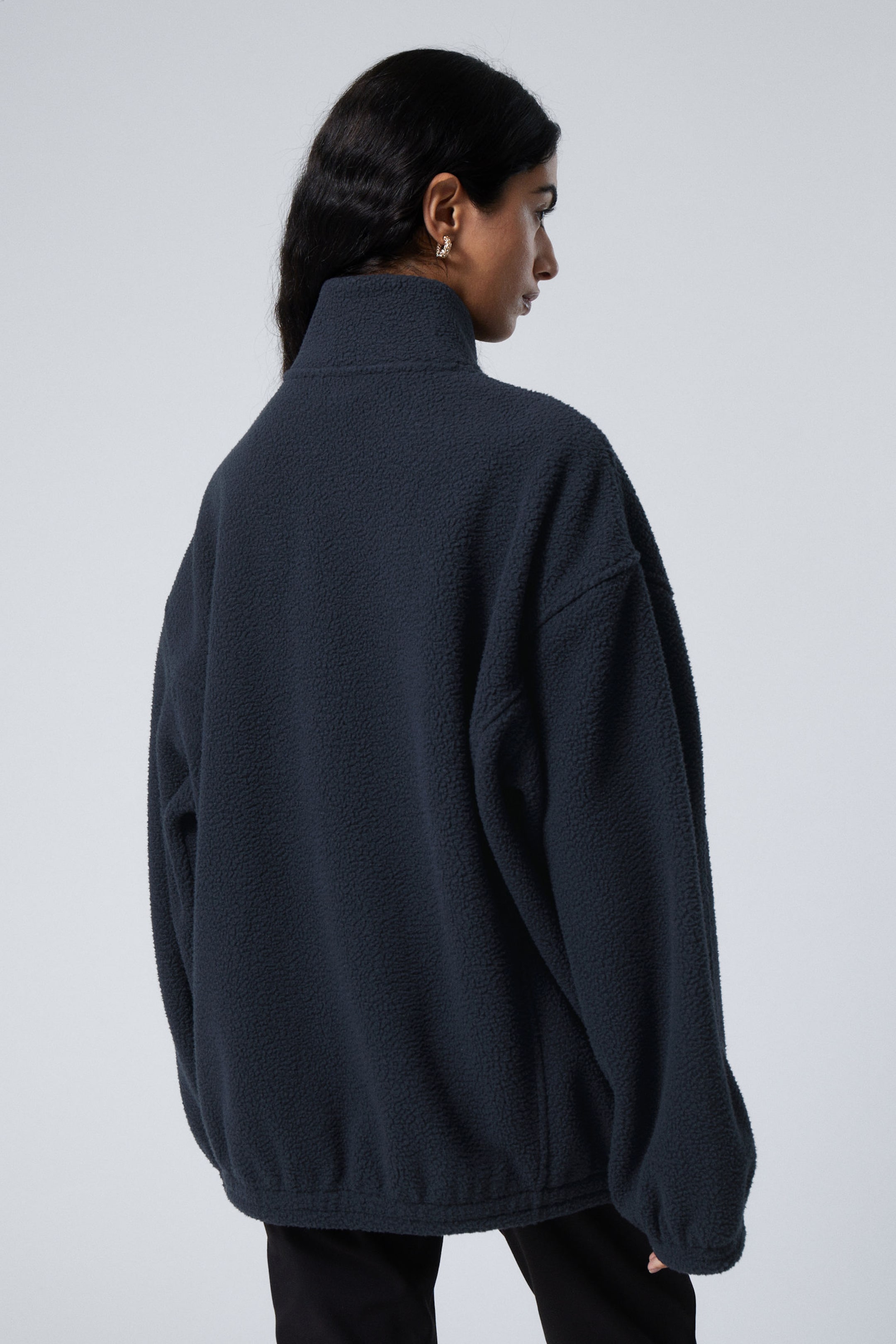 Navy Blue - Fleece Zip Jacket - 2