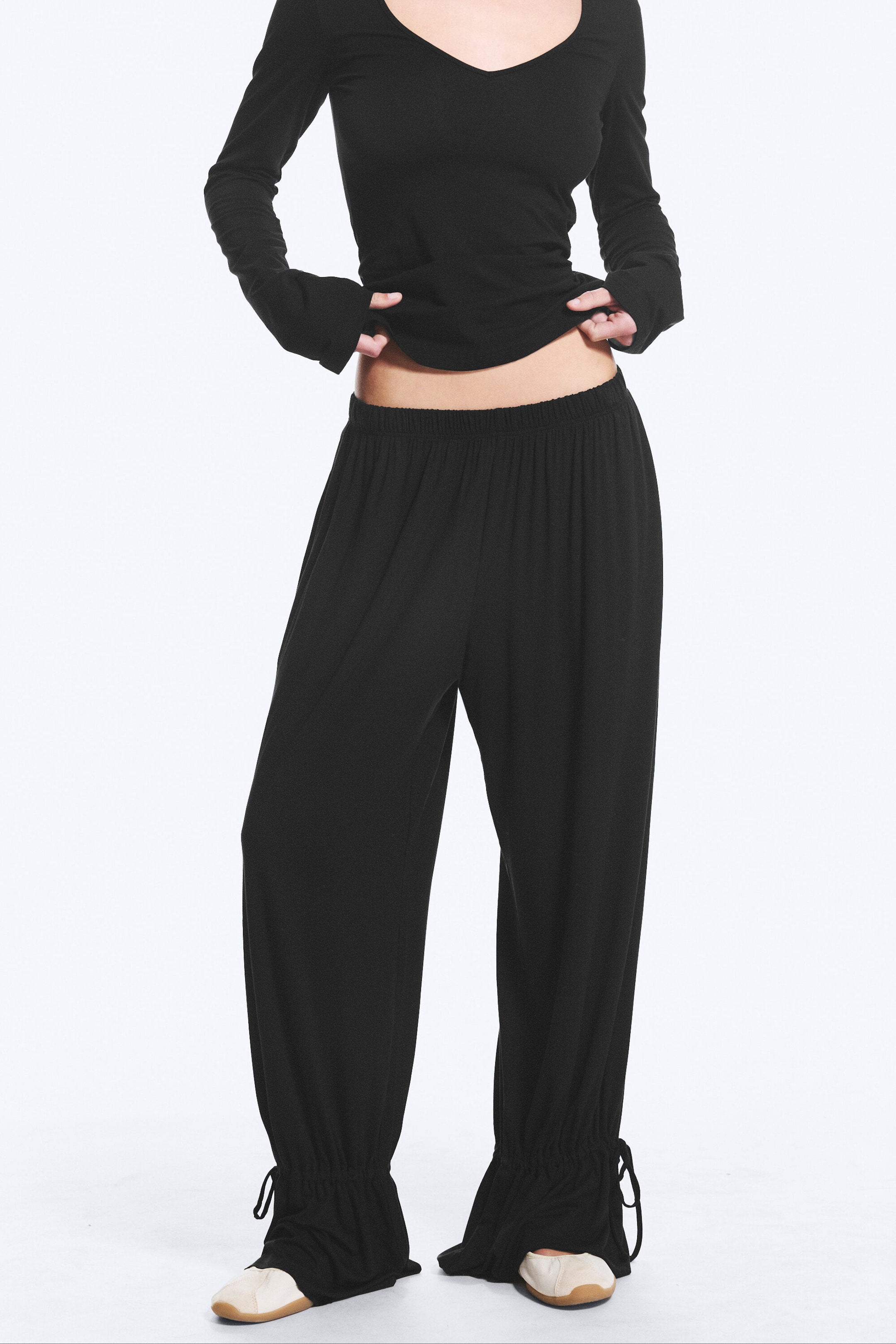 Zwart - Tricot ballonbroek - 1