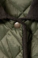 Dark Khaki Green - Oversized Quilted Liner Jacket - 4