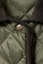 Mörk khakigrön - Oversized quiltad jacka - 1