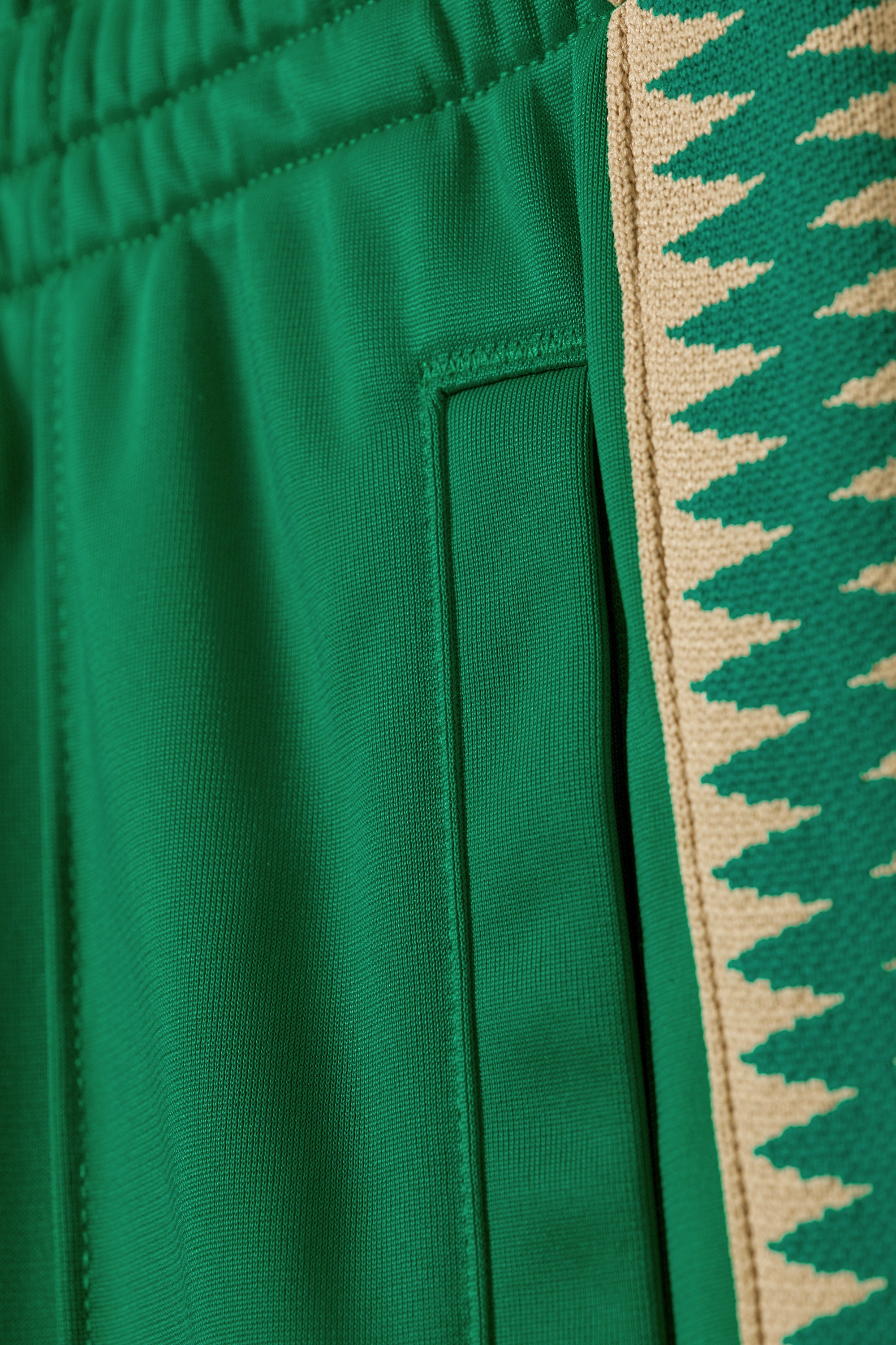 Green - Relaxed Contrast Stripe Trackpants - 5