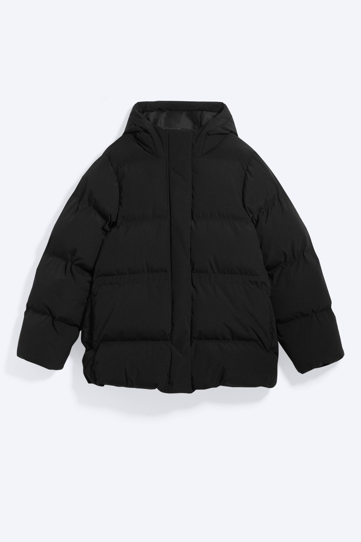 Waisted puffer jacket - Black
