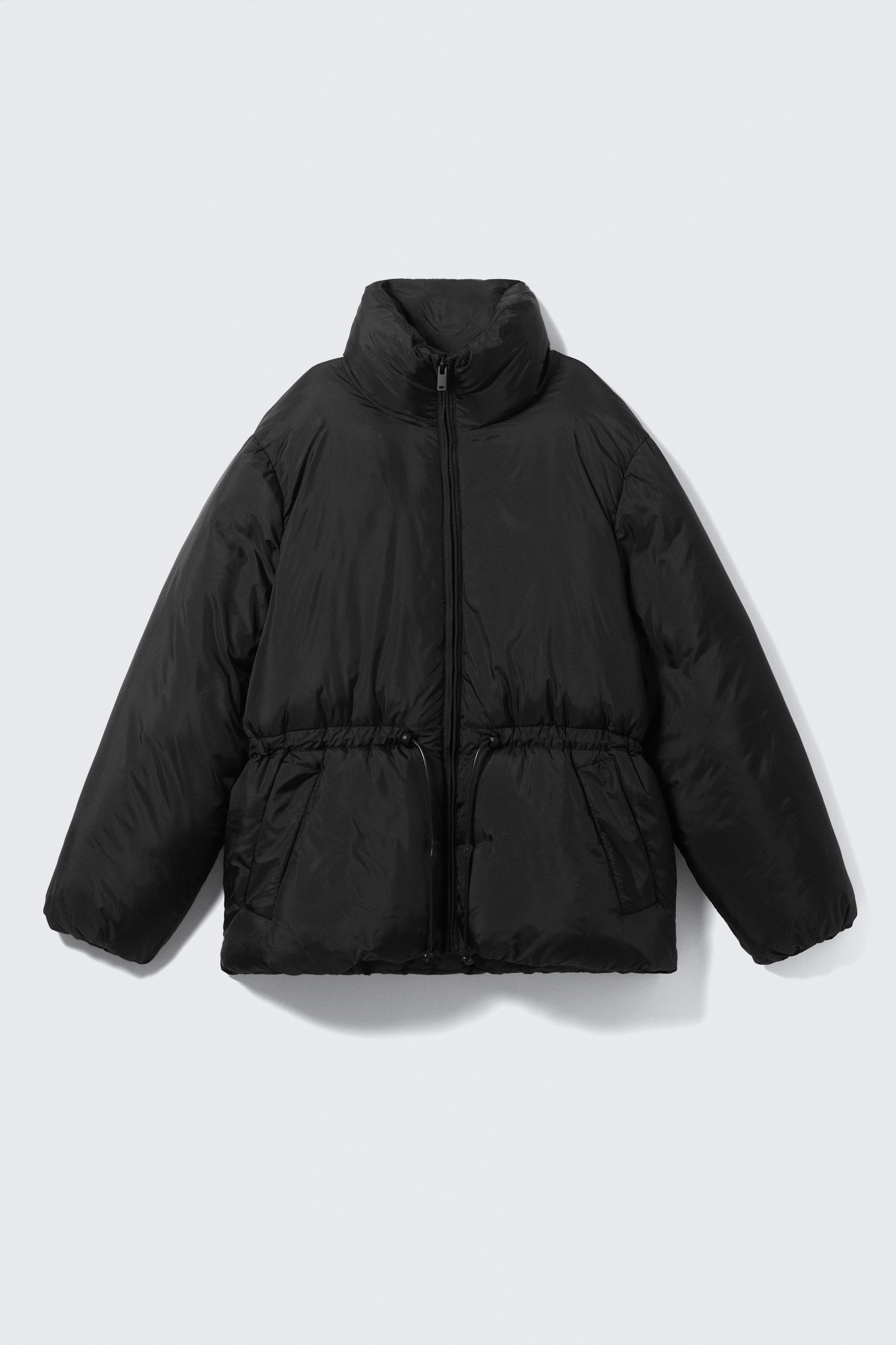 Black - Oversized Puffer Jacket - 5