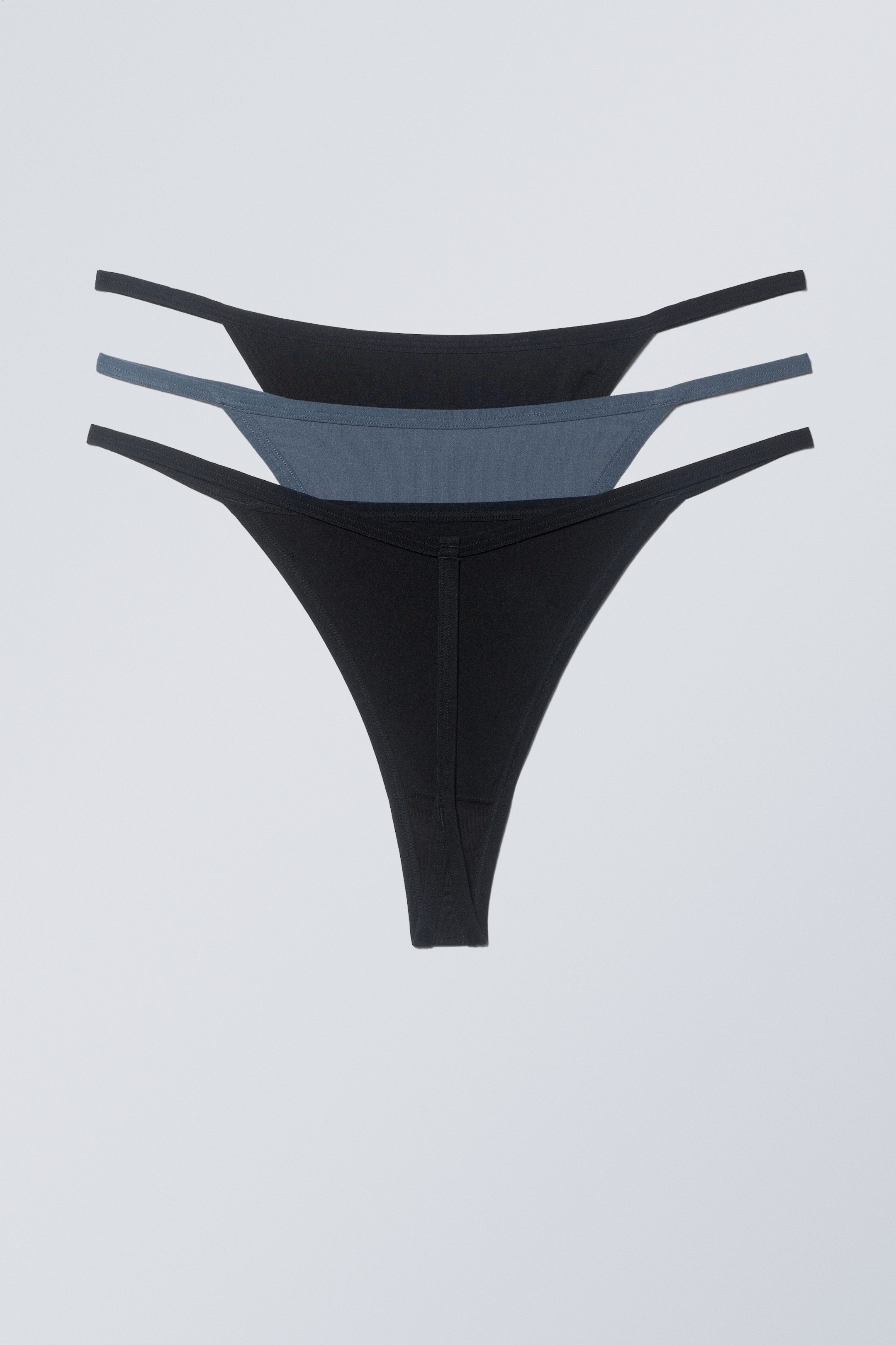 Svart Blå - 3-pack G-string Thong Soul - 1