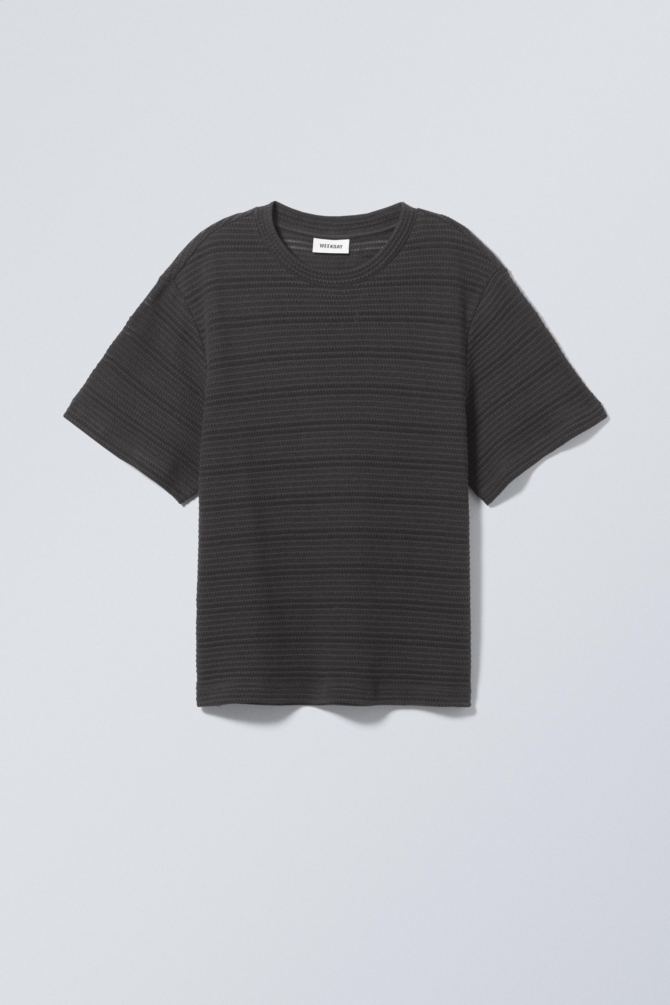 Dark Grey - Felix Structured T-Shirt - 0