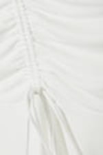 White - Gathered Mini Skirt - 1