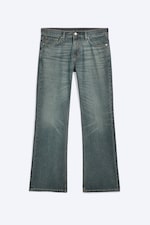 Grid Blue – lyseblå - Sky normal bootcut-jeans med lavt liv - 5