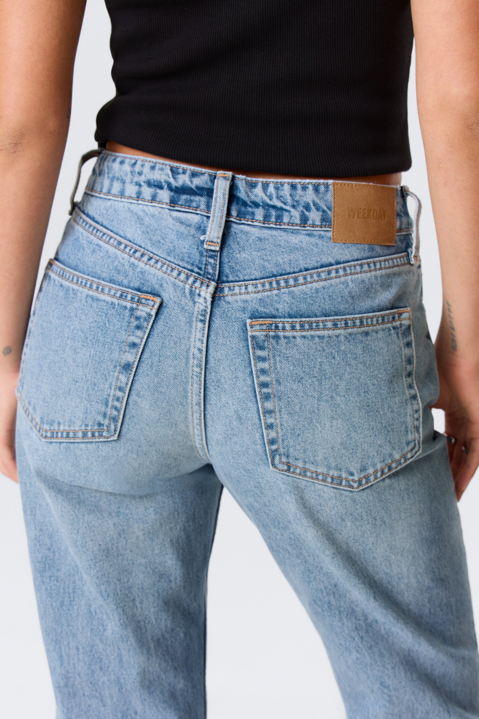 Τζιν Laika Mid Rise Regular Straight Leg - Δεκαοκτώ Μπλε - Μεσαίο Μπλε/Deep Sea Blue - Σκούρο Μπλε - 7