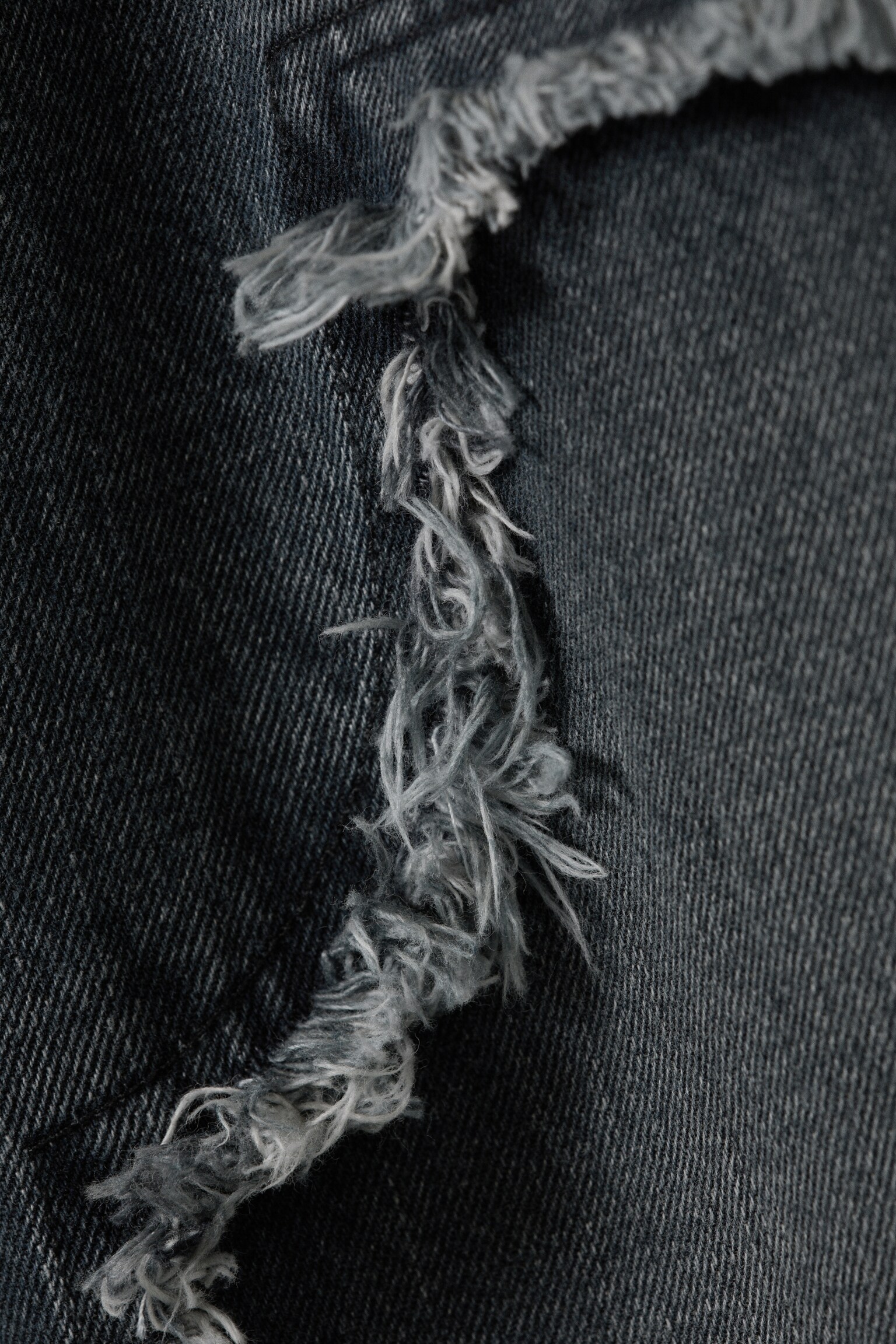 Jeans Ample Frayed Low Rise Loose Wide Leg - Kimberly Blue - Dark Blue - 3