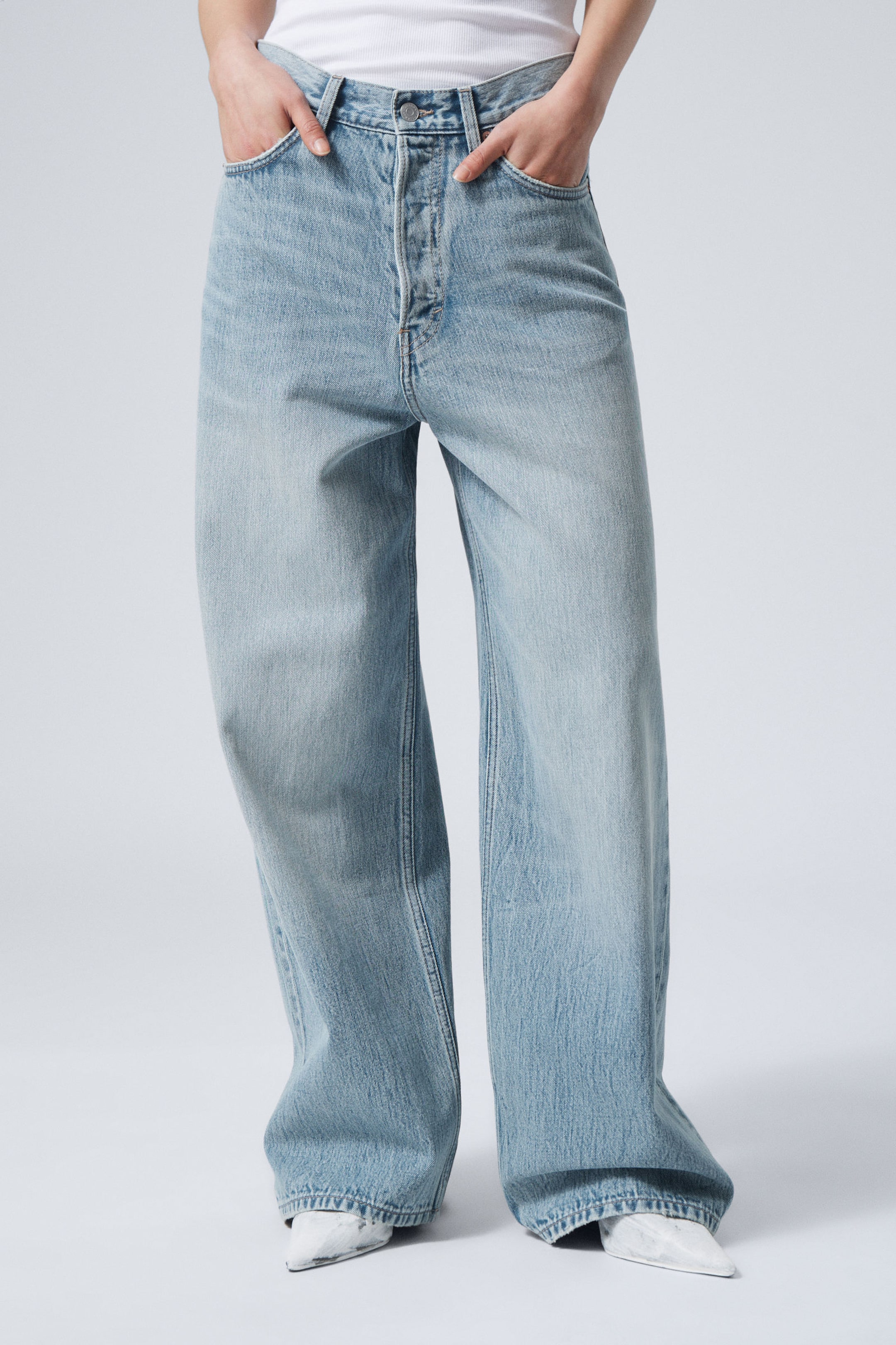 Blue Stream - Medium Blue - Astro Loose Baggy Leg Jeans - 5