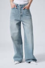 Blue Stream - Medium Blue - Astro Loose Baggy Leg Jeans - 5