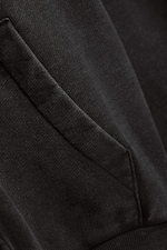 Worn Black - Heavy Loose Zip Hoodie - 1