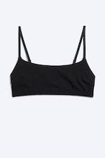 Svart - Bh i mjuk bomull med djup urringning - 3