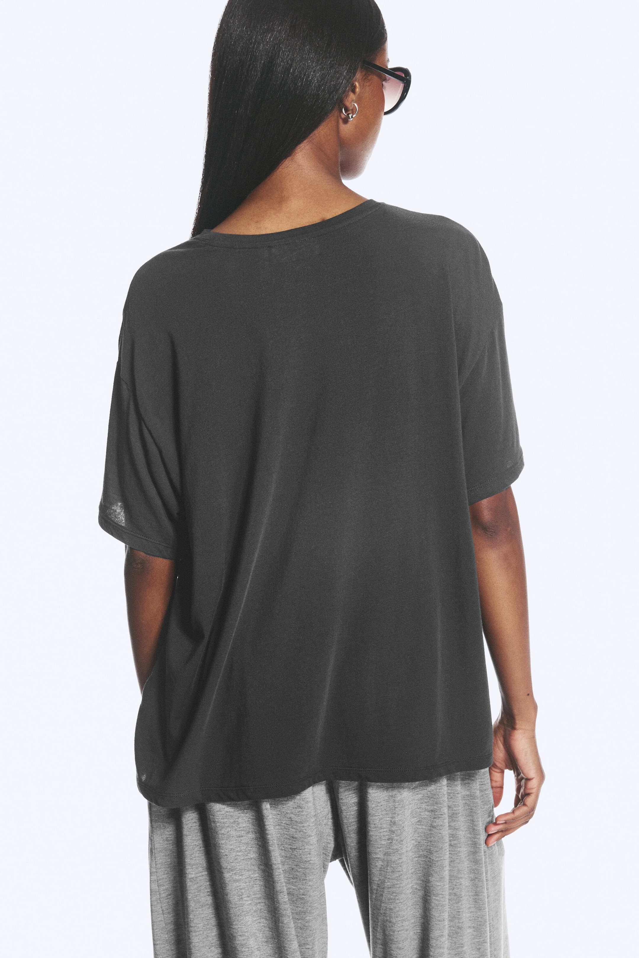 Sheer Dark Grey - Sheer Relaxed Boxy T-Shirt - 2