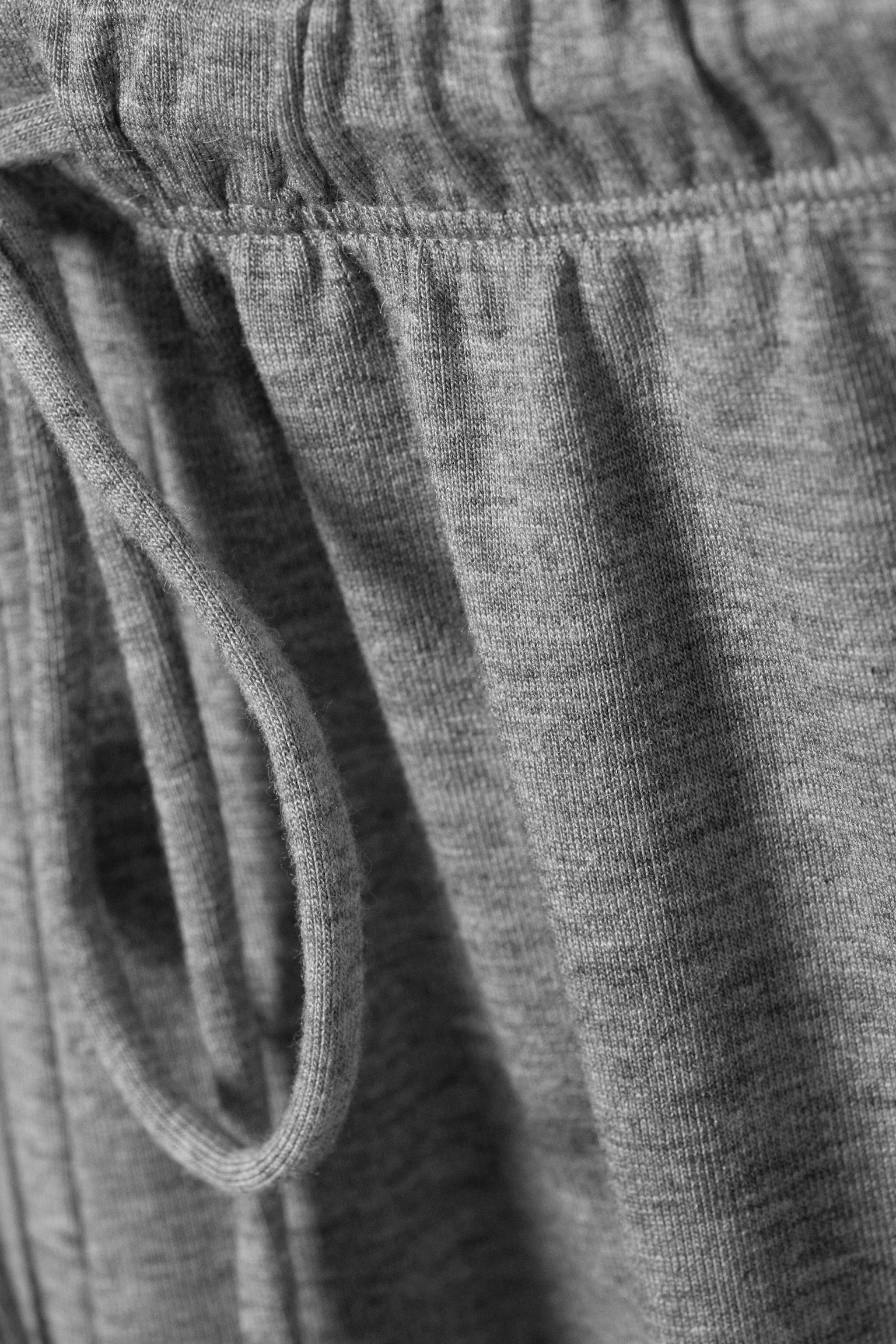 Pantalon en lyocell avec jambes larges - Gris chiné/Rayures noires et grises/Grey & White Stripes - 4