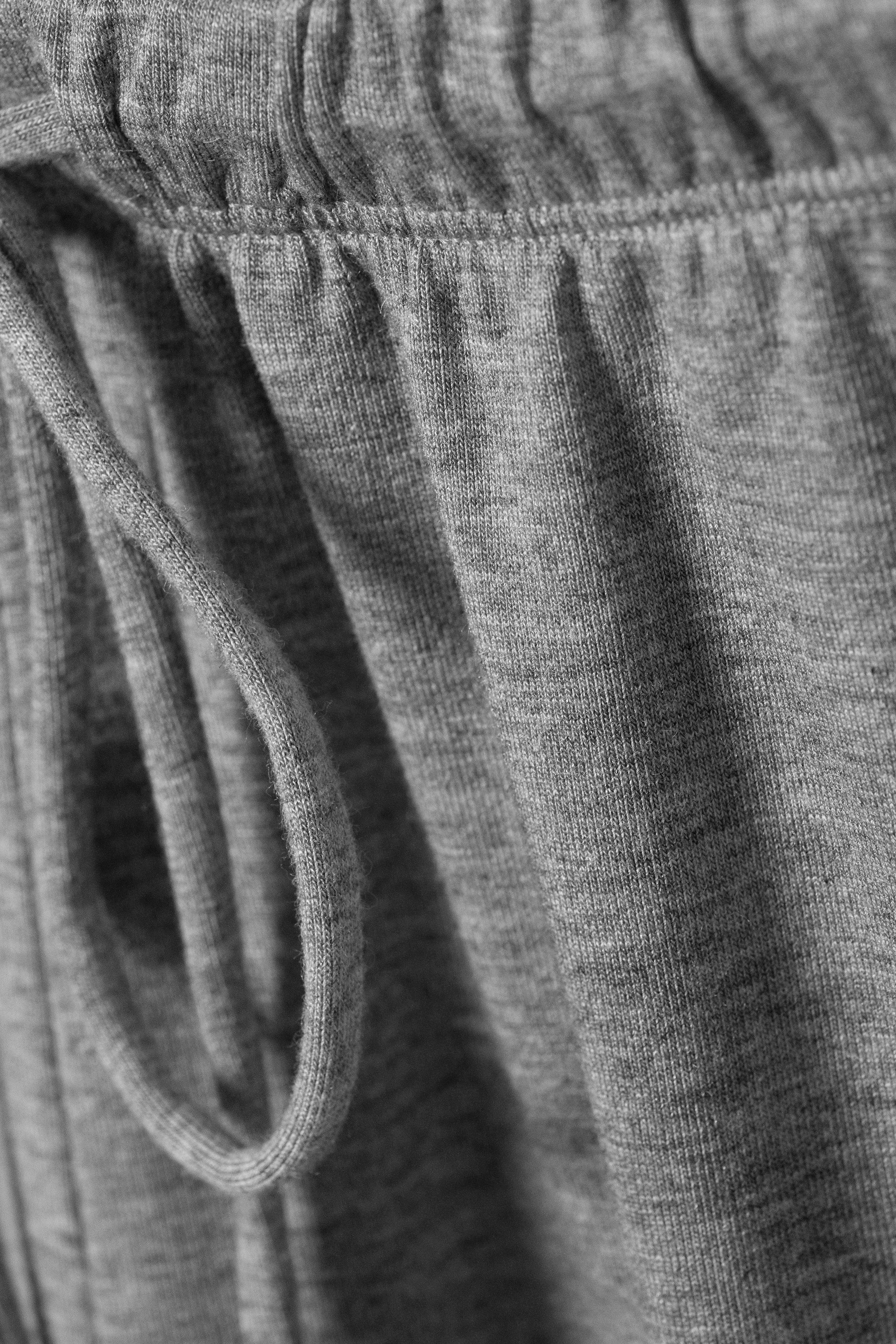 Grey Melange - Wide-Leg Pull-On Lyocell Trousers - 5